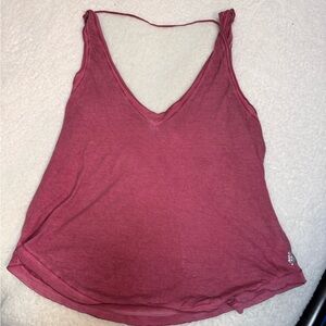 FP Movement by Free People Rose Pink V-Neck Tank Top